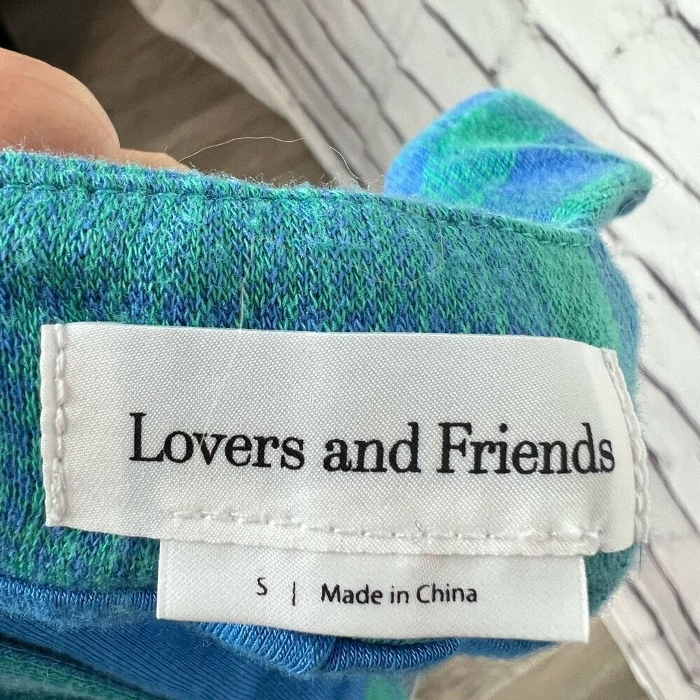 Lovers and Friends Women's Checkered Crop Top Sea Green Blue Size S - Picture 7 of 8
